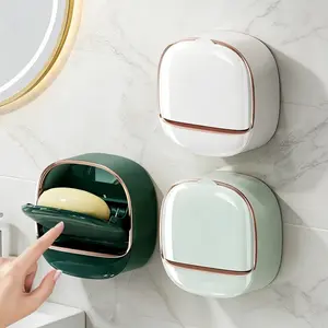 Rak Sabun Batang Tempel Dinding Drainase Cepat – Desain Minimalis Anti Air Tanpa Lubang