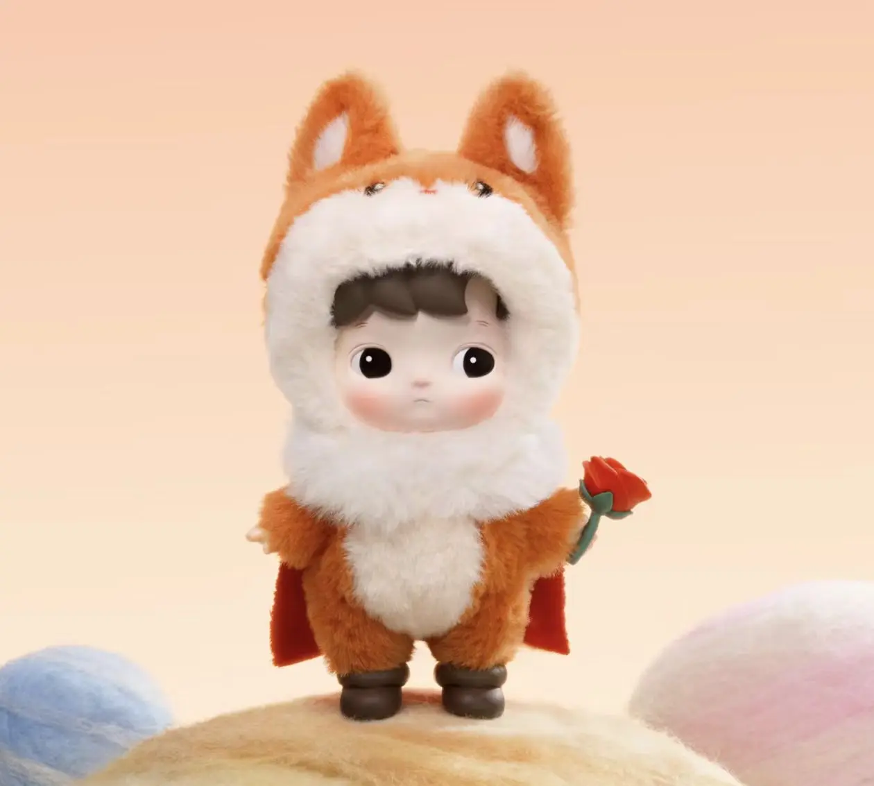 100% Genuine Hacipupu Snuggle with you Series Plush Toy  Animal Stickers，Confirmed Open Box Sealed Foil and Fully Sealed Blind Box，china doll，symbiosis pop mart，
