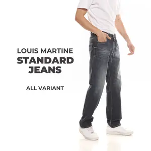 LOUIS MARTINE Celana Jeans Panjang Standar Pria Original Premium Ukuran 28-38 Denim Corvus Berkualitas Nyaman untuk Gaya Harian All Varian