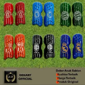 Deker Anak Sablon  Fiber / Shinpad Sepak Bola, Futsal Warna