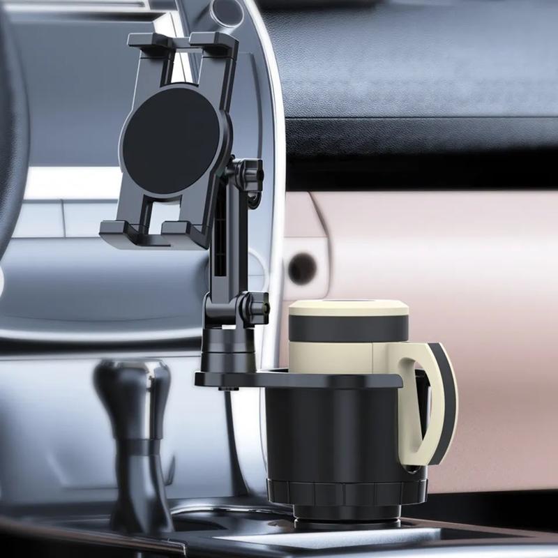 Product Introduction of 2 in 1 Car Tablet Stand Car Cup Holder 4.7-12.9inches Multifunction Mobile Phone Holder Car Drinks Holder 360° Swivel Adjustable 18