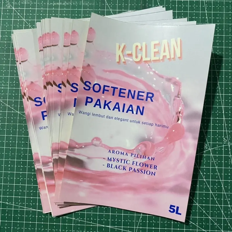 CETAK STIKER LABEL KEMASAN PER 10 PCS -  STICKER UKURAN 15CM X 10CM BAHAN CHROMO GLOSSY / HVS 2