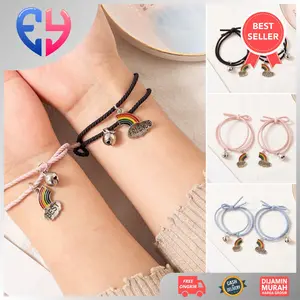 1Set 2Pcs Gelang Couple Sahabat Best Friend Pasangan Bestie Bracelet GLG11 Liontin Magnet