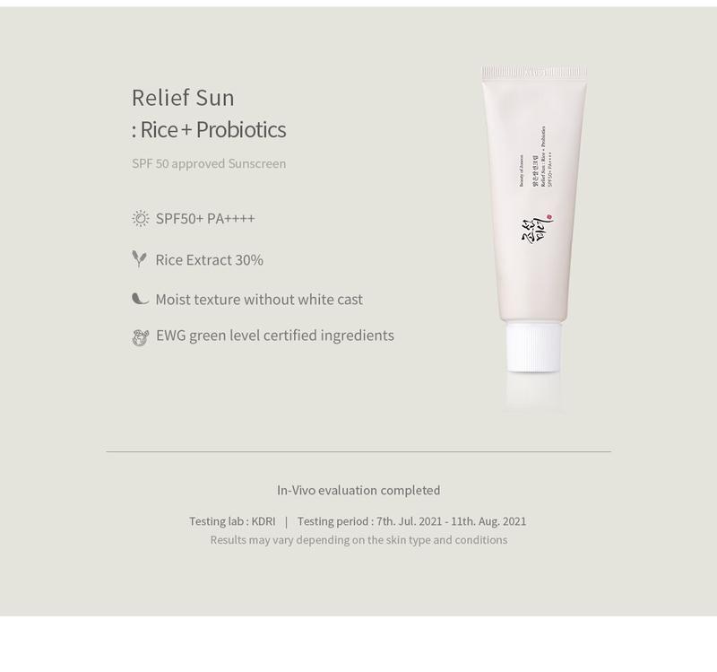Product Introduction of Beauty Of Joseon Relief Sun: Rice + Probiotics SPF50+ PA++++ (50ml) 4