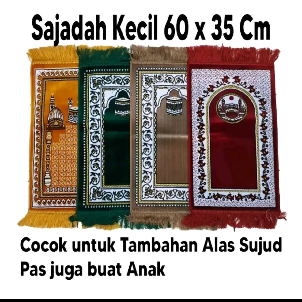 Sajadah anak Ukuran 35 x 60 cm Perlengkapan Shalat sajadah turky kecil Mini murah Suvenir haji Umroh