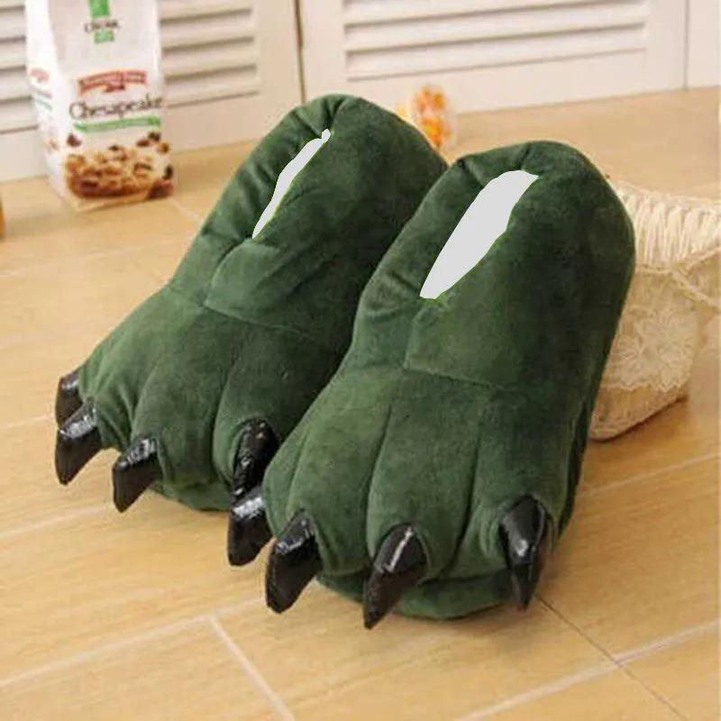 Product Introduction of Cartoon Animal Shoes Paw Shoes Autumn and Winter Lovers Bag with Warm Shoes Men and Women Children Monster Home Shoes 2
