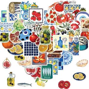 Pegatina de Patrón de Comida, 50/1200pcs Impermeable Autoadhesiva Papel Decorativo, Pegatina Decorativa para Tarjeta de Felicitación de Regalo Botella de Agua Laptop Teléfono