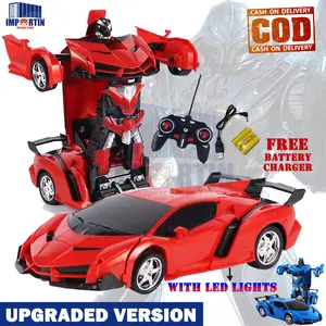 RC MOBIL REMOTE TRANSFORMER ROBOT/ REMOTE CONTROL MOBIL SPORT CAR ROBOT TRANSFORM/ RC CAR TRANSFORMER 1: 18 MOBIL REMOT JADI ROBOT BATERAI CAS