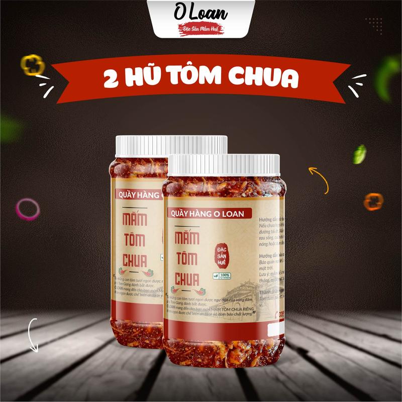  Combo 2 Hũ Mắm Tôm Chua 500gr 50% Tôm 50% Sốt 