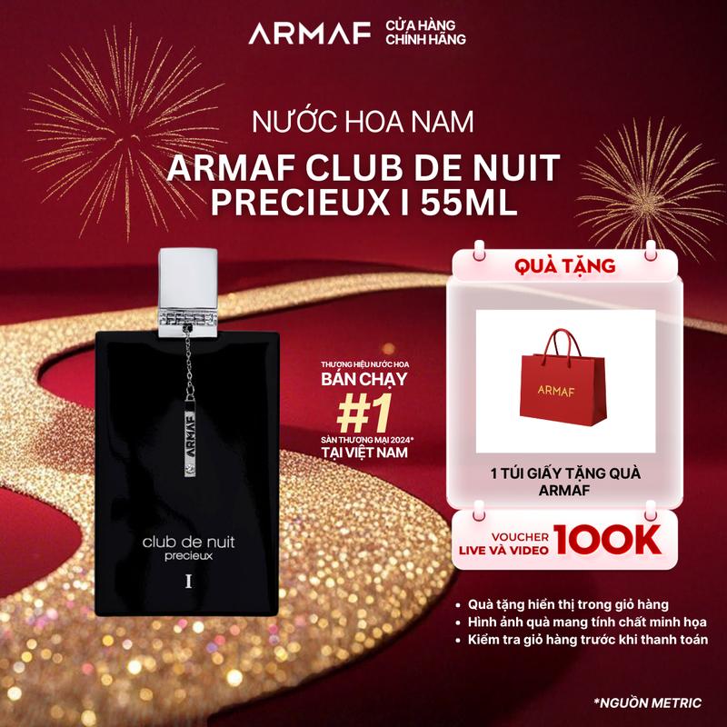 KOL1 Nước hoa nam Armaf CLUB DE NUIT PRECIEUX 1 EXTRAIT DE PARFUM EDP 55ML