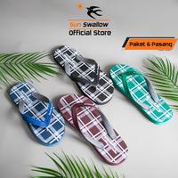 Gambar Paket 6 Pasang Sandal Jepit Karet Pria Sendal Sun Swallow London Series dari Sun Swallow Sandals Kota Administrasi Jakarta Utara 1 Tokopedia
