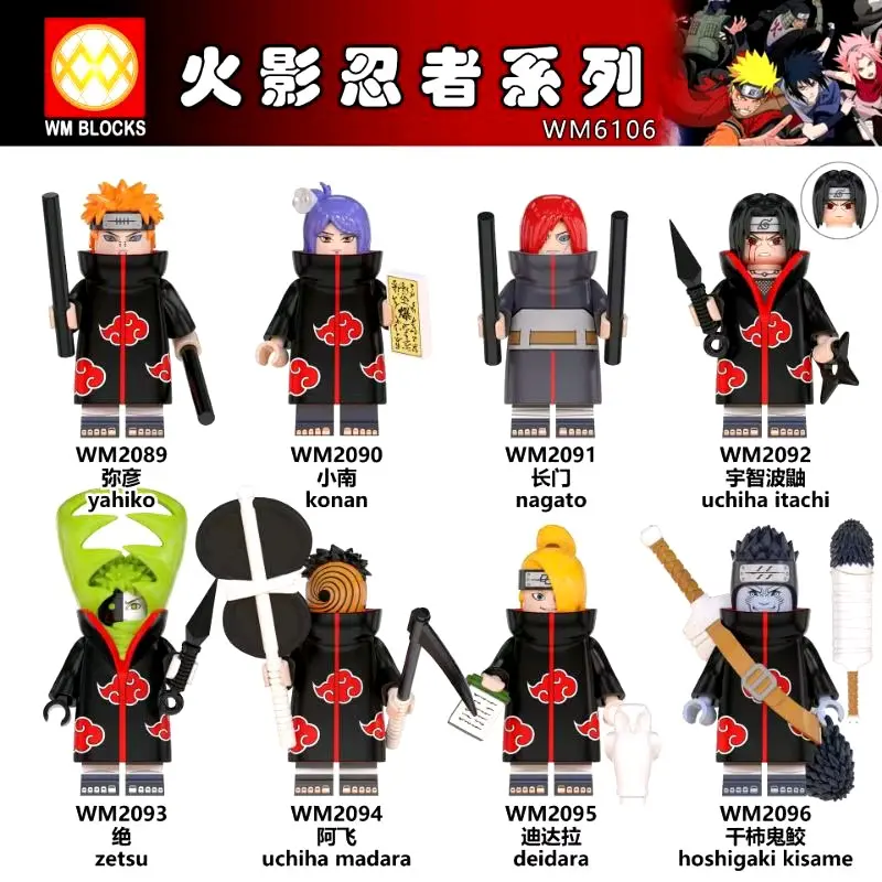 Mainan Anime Figur Akatsuki Naruto Wm2089-Wm2096 Koleksi Bricks Minifigure - Toy 0