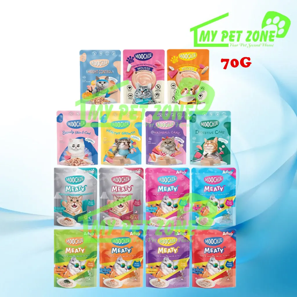 Moochie Meaty Mousse Grain Free Cat Pouch Wet Food 70G