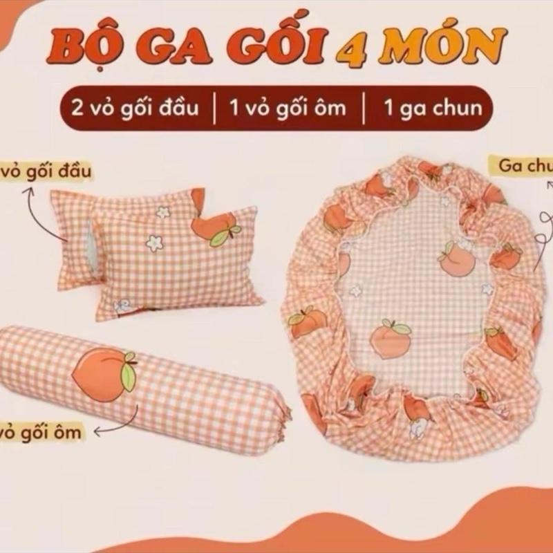 Sét 5 món ( chăn phao sẵn ruột + ga bọc nệm + 2 vỏ gối nằm + 1 vỏ gối ôm ) 2