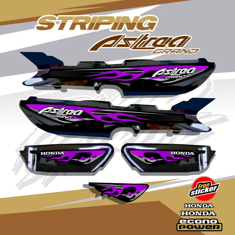 STRIPING ASTREA GRAND STIKER ASTREA GRAND API STICKER MOTOR GRAND STAR PRIMA BULUS V3 Motorcycle striping astrea bulus 5