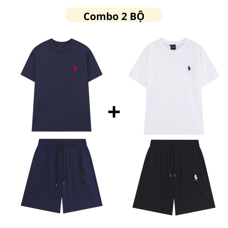 COMBO 2 Bộ quần áo thể thao nam nữ JULIDO logo thêu, chất liệu vải Waffle thoáng mát, thấm hút mồ hôi.