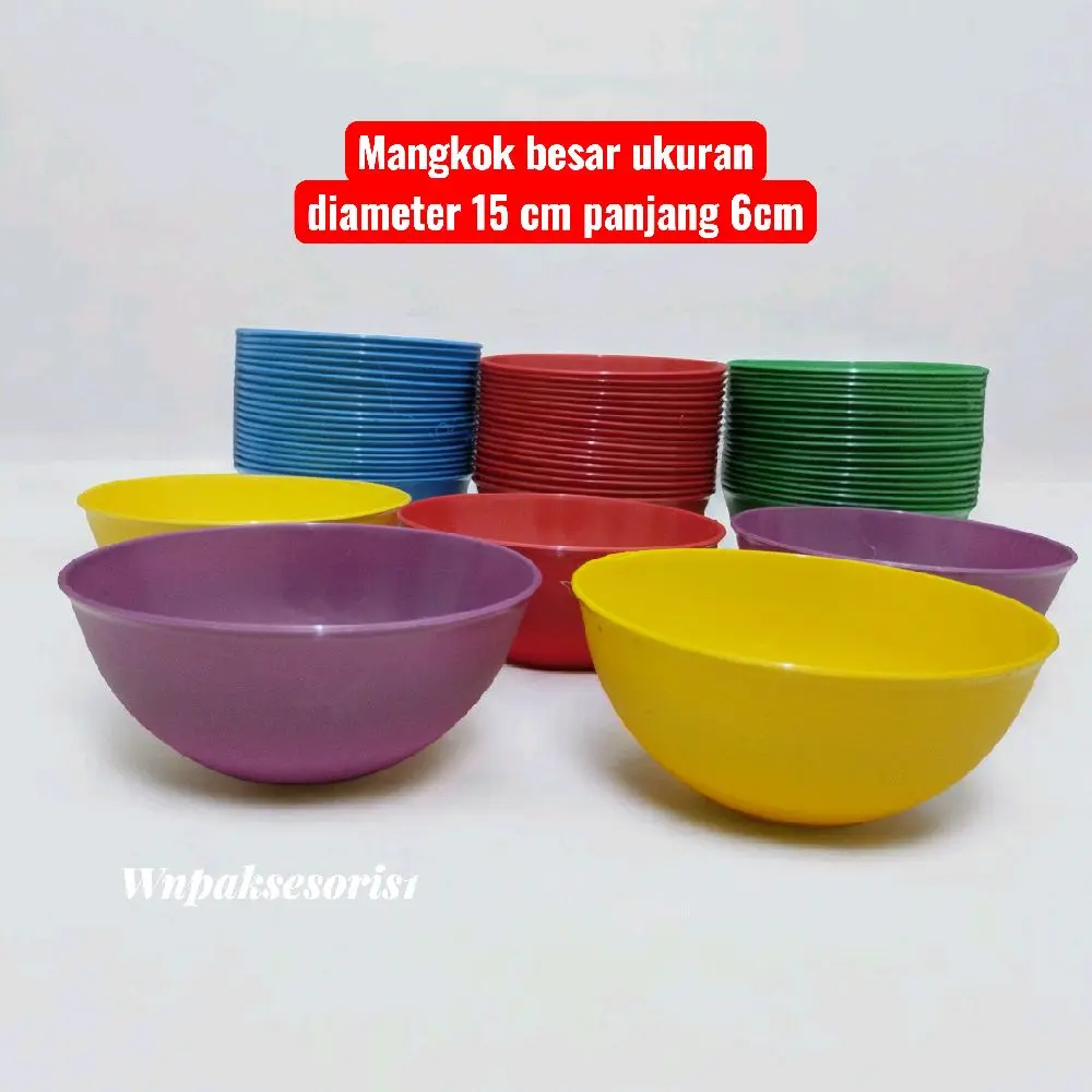 Mangkok Makan Plastik isi 6/12 pcs Cap hello Kitty Mangkok baso tersedia paket isi 6 random