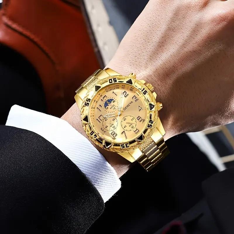 Bộ Đồng Hồ Quartz Luxury Cho Doanh Nhân Với Tính Năng Phát Sáng Ban Đêm Và…