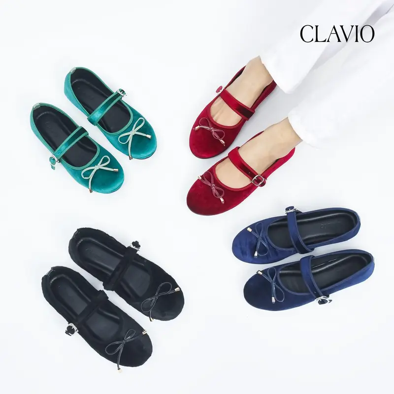 Clavio Cassandra Sepatu Wanita Flatshoes Wanita Pijakan Empuk Super Mewah Dan Nyaman 1