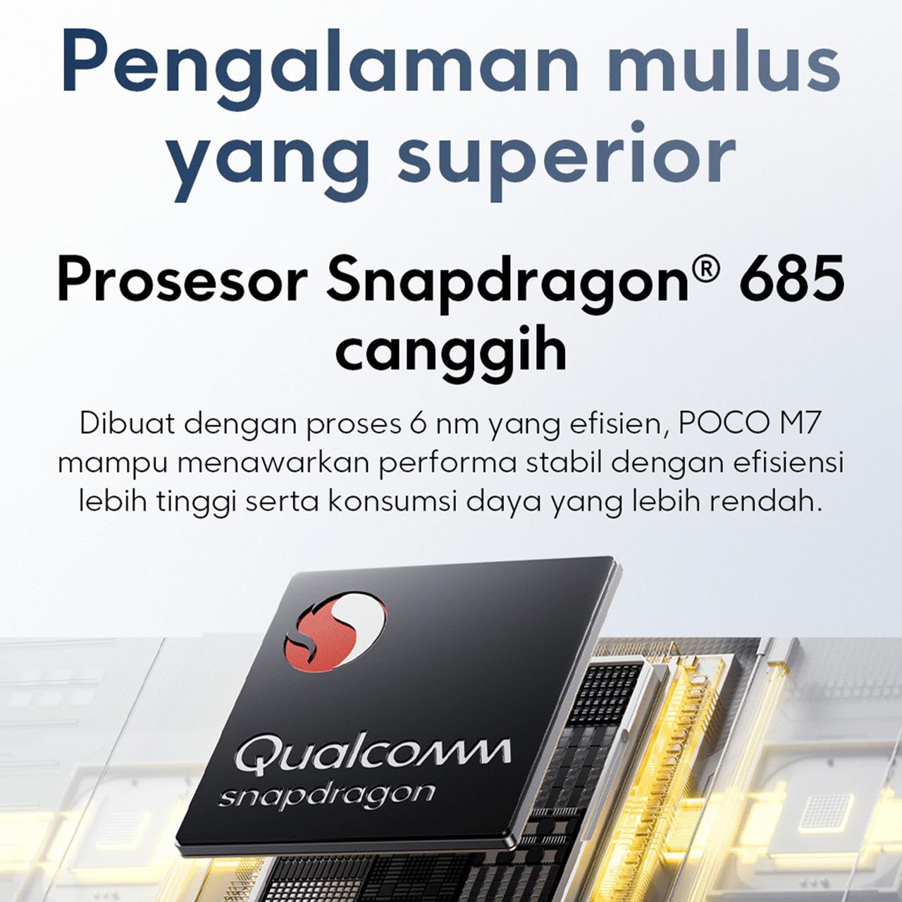 POCO M7 (8GB/256GB) Baterai besar 7000mAh dengan pengisian daya 33W | Layar imersif 6.9" 144Hz | Ekspansi RAM hingga 16GB + UFS 2.2 256GB | 50MP kamera ganda AI [Official Store]