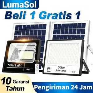 Beli 1 Gratis 1 LumaSol COD Lampu Tenaga Surya 1500W Super Terang, Lampu Panel Surya, Lampu Sorot LED  Super Terang, Lampu Jalan, Bebas Biaya Listrik Sepanjang Tahun, Kontrol Cahaya Cerdas