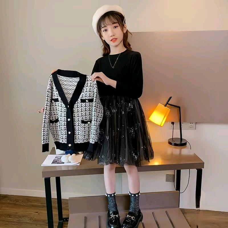 dress 2in1 blezer tweet premium anak,mewahl cantik , nyaman dipakai6105 0