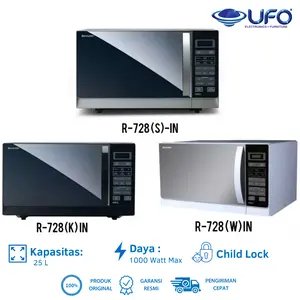SHARP R-728WIN Microwave 25L Grill 1000W 8 Menu Otomatis