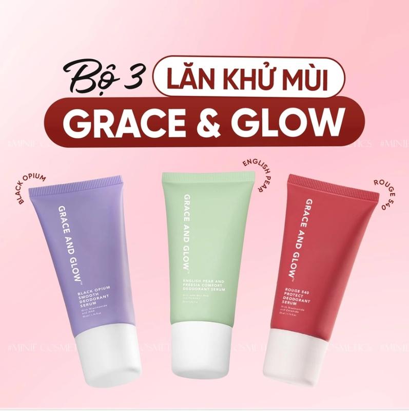 Lăn Khử Mùi Grace and Glow Smooth Deodorant Serum với Niacinamide và AHA - Khử Mùi Hôi