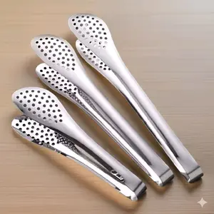 Capitan Stainless Lubang Penjepit Makanan Tahan Karat Cocok untuk Restoran dan Rumah