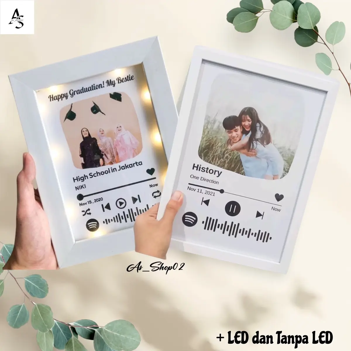 ￼MUSIC FRAME LED  | BISA DI SCAN | BONUS KARTU UCAPAN | GIFT FOR ANNIV / GRADUATION / BIRTHDAY / ETC pvc untuk dinding kamar tidur unicorn wallpaper