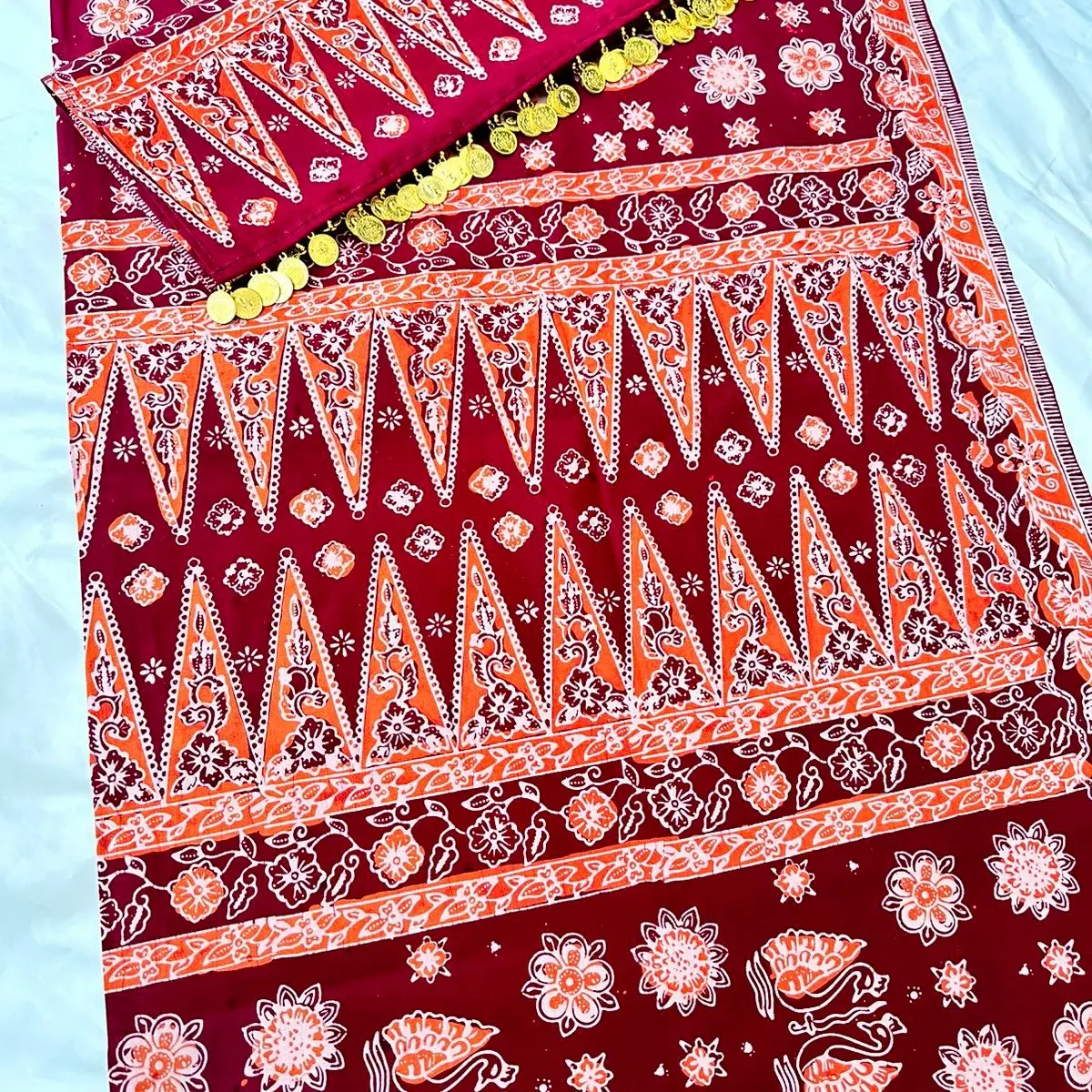 Set kain tekuluk batik jambi asli dengan ronce