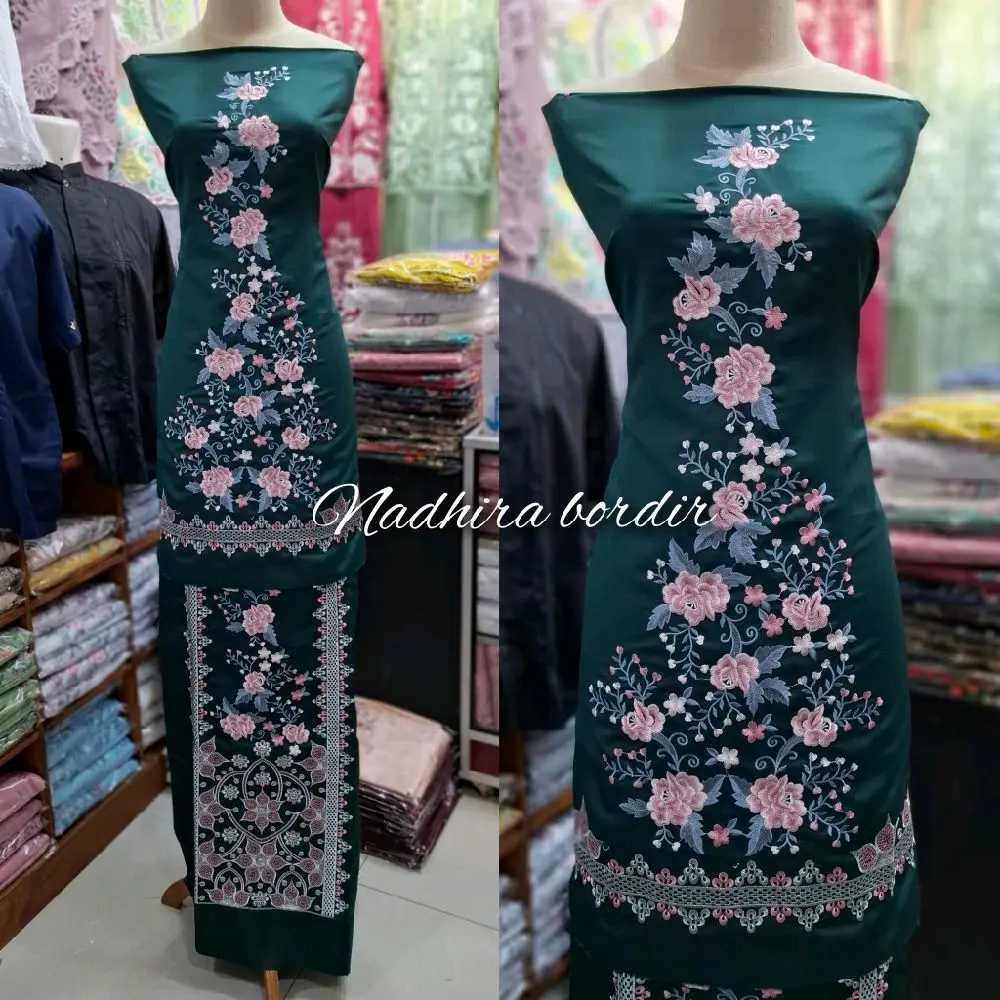 Bahan baju kurung bordir bukittinggi