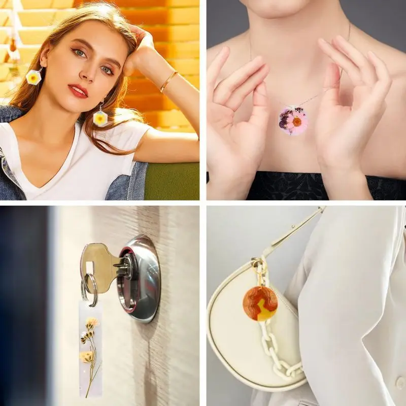 Cetakan Resin Kalung / Cetakan Resin Anting / Cetakan Silikon Liontin / Cetakan Resin Epoxy Untuk Membuat Perhiasan DIY 8