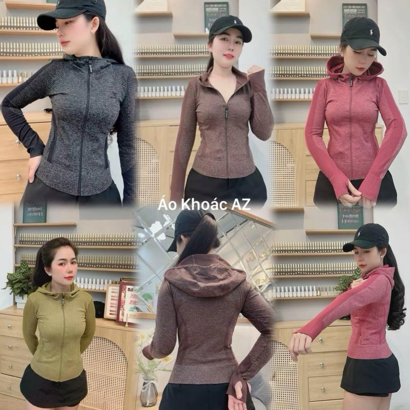 36-70kg Áo Khoác Thể Thao Nữ Form Lỡ Ôm Body Vải Thun Dệt Kim Quảng Châu DK-SH . Áo Khoác Nữ Tập Gym Yoga Chạy Bộ. Đồng-Sport Áo Thun