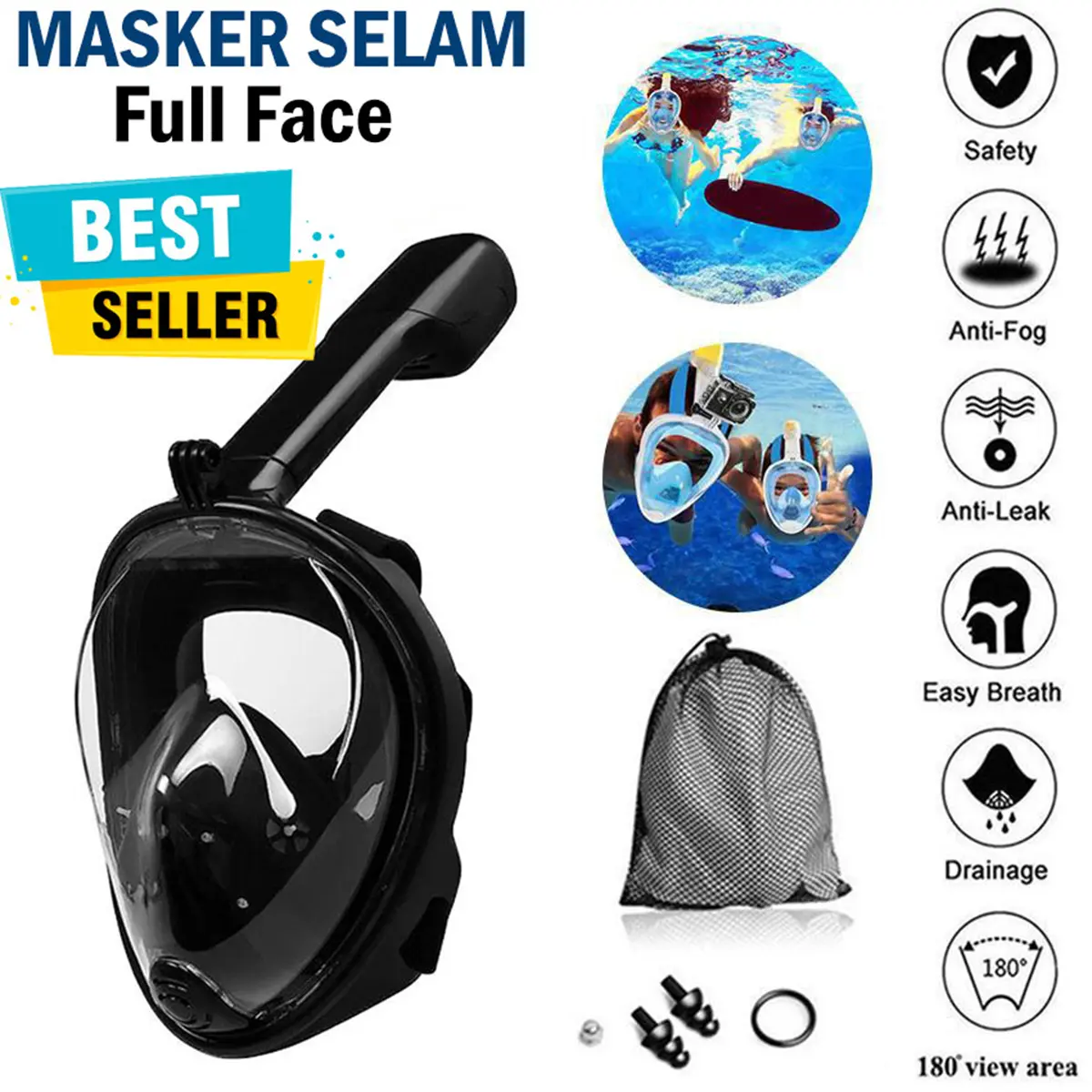 Snorkeling Set Diving Goggles Tempered Glass Scuba Diving Mask Swimming Goggles For Adults
