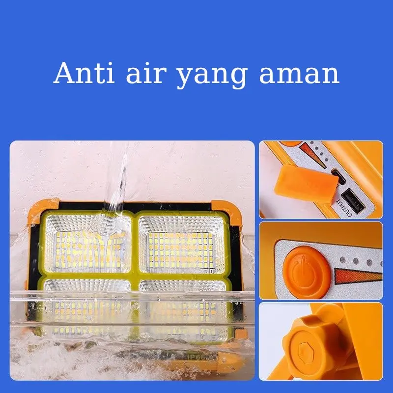LAMPU LED SOLAR EMERGENCY / POWER SEL SURYA / LAMPU PANEL SURYA TENAGA 2000W / LAMP STAND / LED OUTDOOR FLOOD LIGHT CELL lampu  tenaga 8