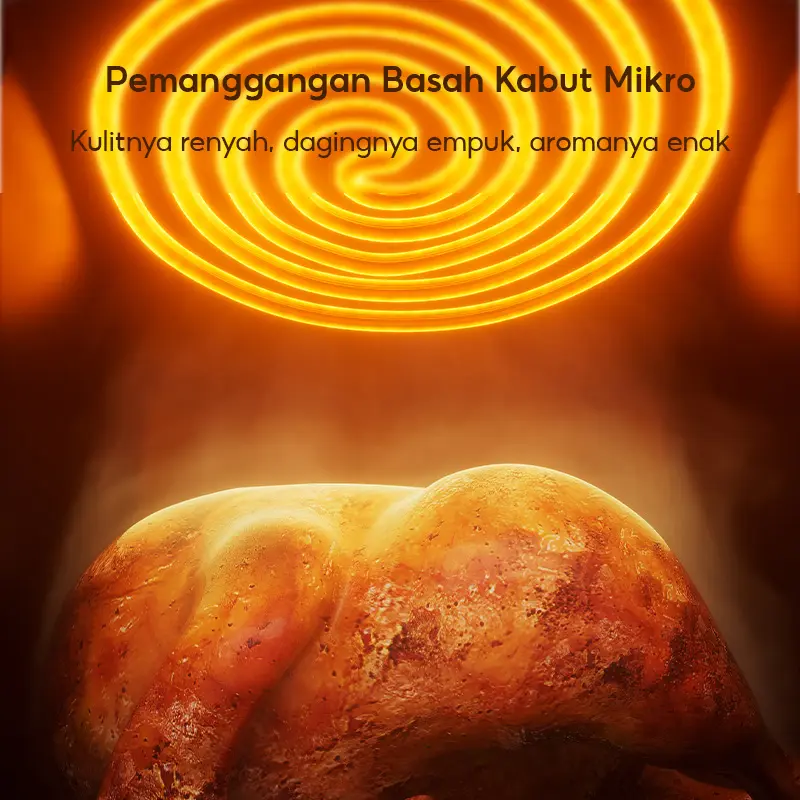 （cod）HAN RIVER Air Fryer 650W Touch Screen Digital kapasitas besar 8L Penggoreng Makanan Serbaguna 2