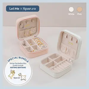 Bundle Special Let Me x Spar.co Mini Jewelry Box Free Anting Titanium Berlapis Emas Bentuk Bintang 18K LM-2200+SP-1274