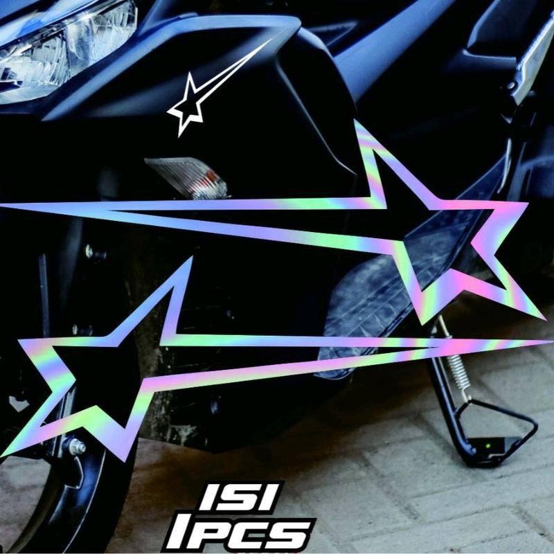 stiker cutting bintang star racing viral kekinian motor cutting ya bukan printing Car 0