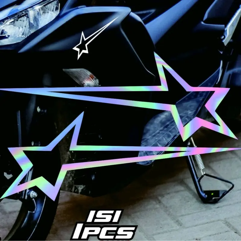 stiker cutting bintang star racing viral kekinian motor cutting ya bukan printing Car 0