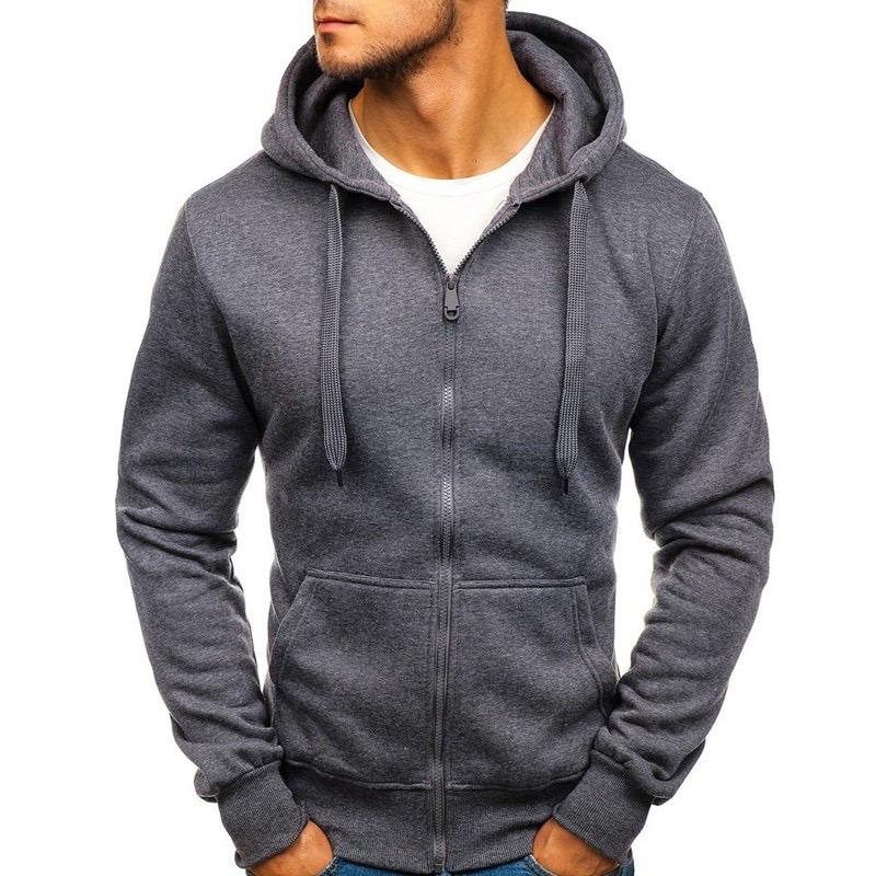 KAM Men's Big & Tall Long Sleeve Hoodie – Embossed 100% Cotton, 2XL To 8XL, Black Or Navy - View #2