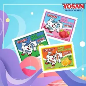 Permen Karet Yosan Renceng Isi 24 pcs Bubble Gum