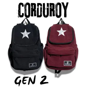 Tas Ransel Corduroy Gen 2 Tas Pria Wanita Tas Sekolah Kuliah Kerja.