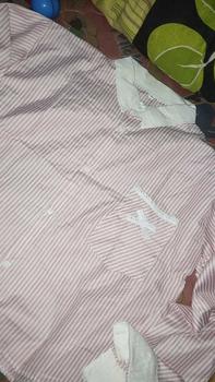 Product Review of Lulu blouse strip salur premium LD 110 120 130 140 kemeja crop jumbo from s**a 1