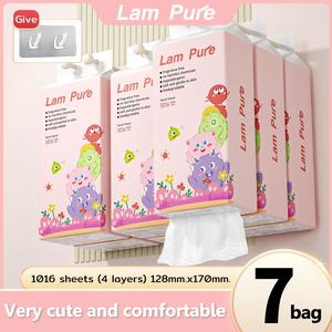 [  7 Pek ] Beg Tisu Gantung 4D, Rekaan Raksasa Comel, Pelbagai Warna,1000 helai setiap pek, Comel dan Berbilang