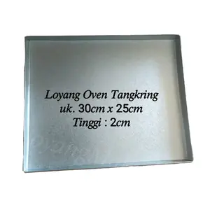Loyang Oven Tangkring uk. 30cmx25cm Tinggi 2cm Bahan Galvalum Tebal tahan karat Nampan Kue