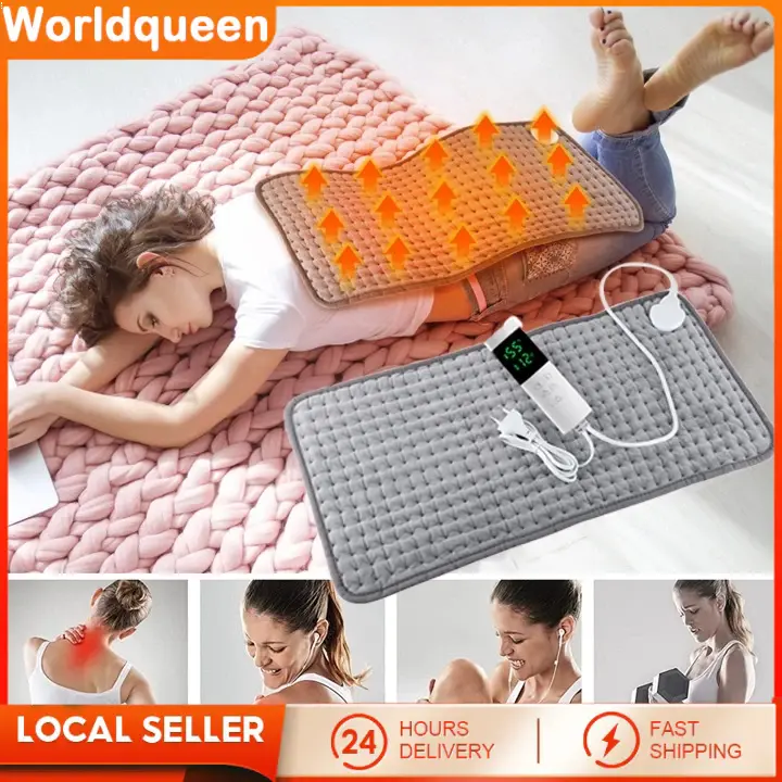 【COD】30x60cm Bantal Panas terapi kesehatan Alat Terapi bantal listrik panas terapi elektrikukuran besar 10-Level Fast Heat Mat Relief Pain 0