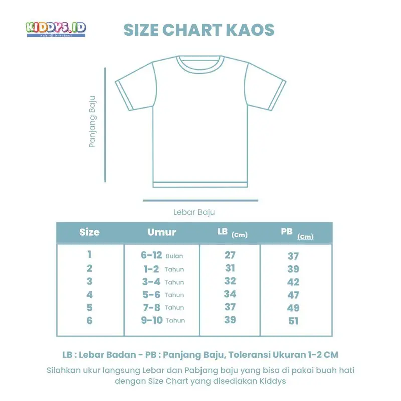 Kiddys Kaos Pakaian Fashion Anak Laki-laki dan Perempuan Cotton 24s Premium KA80 - G10 8