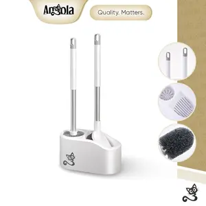 ANGOLA Sikat Kloset Duduk/Jongkok 2IN1 D83 Sikat Pembersih Toilet / Toilet Brush / Sikat Toilet Serbaguna Gagang Silikon