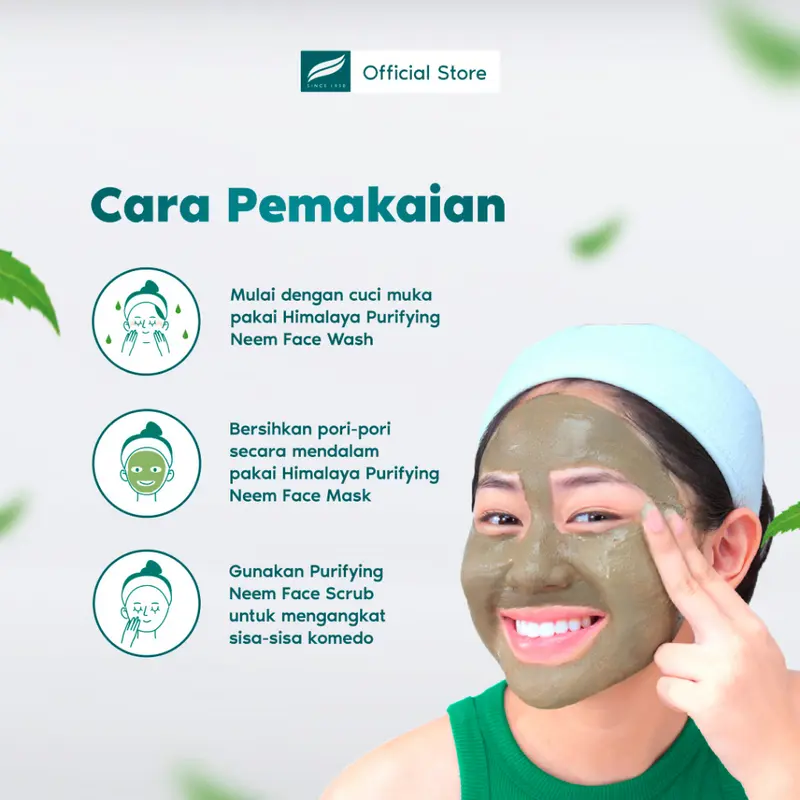 Himalaya Neem Mask 50ml 100ml / Himalaya Face Mask Mengencangkan Muka Masker Wajah Masker Anti Jerawat Kunyit 3